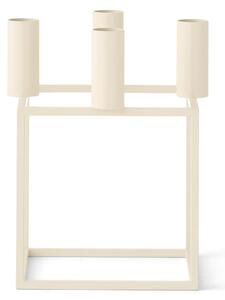 Audo Copenhagen - Kubus 4 - Ljusstake - Ivory - 14 x 14 cm