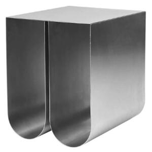 Kristina Dam Studio - Curved Side Table - Sidobord - Stainless Steel - W35.5 x L26 x H36 cm