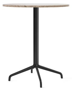 Audo Copenhagen - Harbour Column Counter Table 4-star - Black/Sand - Ø80 cm - Barbord - Norm Architects - Svart - Metall/Sten