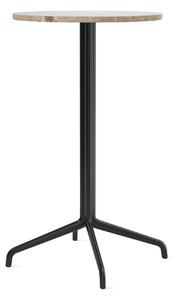 Audo Copenhagen - Harbour Column Bar Table 4-star - Black/Sand - Ø60 cm - Barbord - Norm Architects - Svart - Metall/Sten