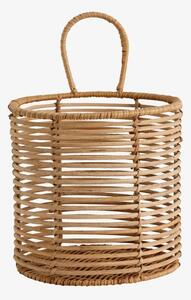 Nordal - ZADAR Fletkurv i rattan - Korg - Natur - H19 x Ø18 cm