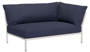 HOUE - LEVEL 2 / Right Corner - Trädgårdssoffa - Indigo/Muted White - L139 x W92,5 x H68,5 x SH38 cm