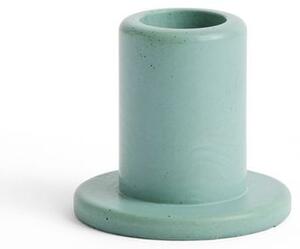 HAY - Tube Candleholder Concrete - Ljusstake - Small - Emerald green - H5.5 x D5.5 x W5.5 cm
