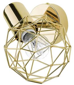2 Vägglampor Guld Metall Justerbar Lampskärm Spot Vägglampa Glamour Stil Beliani