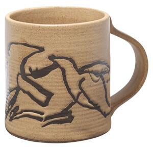 Ferm Living - Vuelo Mug - Mugg - Dark Buff - W11.5 x D8.3 x H9 CM