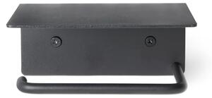 Ferm Living - Dora Toilet Paper Holder - Toalettpappershållare - Shelf - Black - B: 14 x H: 10.5 x D: 13.3 cm