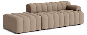 NORR11 - Studio 1 Outdoor - Trädgårdssoffa - Sunbrella: Savane Coconut SAV2 J233 140 - W: 240 x D: 96 x H: 70 x SH: 47 cm