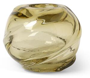 Ferm Living - Water Swirl Round Vase - Vas - Light Yellow - Ø21 x H16 cm