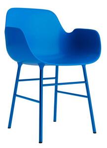Normann Copenhagen - Form Armchair Steel - Matstol - Steel / Bright Blue - H80 x W56 x D52 x SH44 cm
