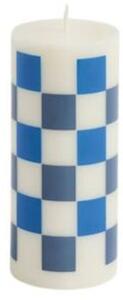HAY - Column Candle - Blockljus - Off White | Blues - H15 x D6,5 x W6,5 cm