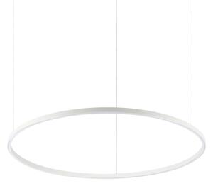 Ideal Lux - LED ljuskrona med textilsladd ORACLE SLIM LED/55W/230V diameter 90 cm vit
