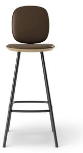 Brdr. Krüger - Pauline Comfort Barstool 75 cm metal frame - Oak Clear Wax Oiled - Barstol - Spectrum, Cinnamon Læder - 30146 - H107cm L75 cm B36 cm