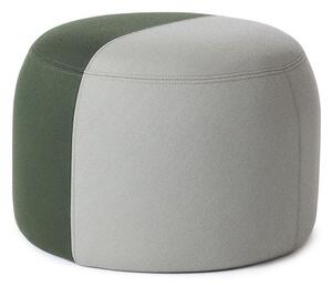 Warm Nordic - Dainty Pouf - Puff - Steelcut 160 (Warm Grey) / Steelcut 975 (Forest Green) - Ø55 x H39 cm