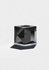 Reflections Copenhagen - Ophelia Tealight Holder - Ljusstake - Black/Clear - 9 x 7,8 x 9 cm