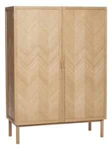 Hübsch - Herringbone Cabinet Medium - Skåp - Oak - 100 x 42 x H140 cm