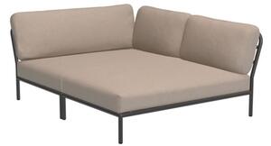 HOUE - LEVEL / Right Cozy Corner - Trädgårdsmöbler - Ash/Dark Grey - L139 x W173,5 x H68,5 x SH38 cm