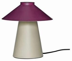 Hübsch - Chipper Table Lamp - Bordslampa - Burgundy, Sand - ø25xh26cm, E27