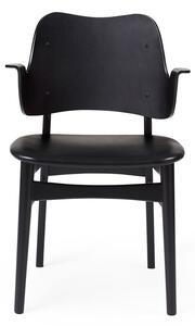 Warm Nordic - Gesture Chair / Black Lacquered Oak - Lounge stol - Prescott 207 (Black) - L58 x W54 x H80 cm