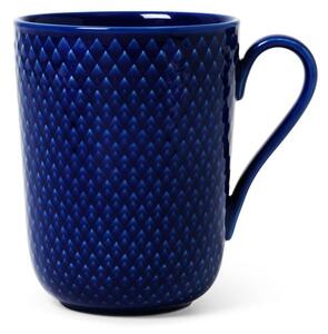 Lyngby Porcelain - Rhombe - Krus med hank - Mugg - Dark Blue - 33 cl