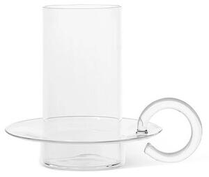 Ferm Living - Luce Candle Holder - Ljusstake - Clear Glass - W14,5 x H14 x D17 cm