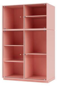 Montana - Ripple Cabinet III - Plinth H3 - Vitrinskåp - Ruby - W69,6 X H108 X D38 cm