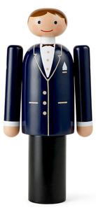 Kay Bojesen Denmark - Groom - Figur - Blue/Black/White - D5 x W8,5 x H18 cm