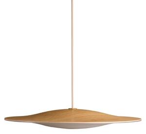 Piet Hein - Sinus-Wood 550P - Hängande lampa - Eg-Opal-glas (LED 10,5W) - Creme Hvid textil ledning - 8 x 55 x 55 cm