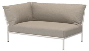 HOUE - LEVEL 2 / Left Corner - Trädgårdssoffa - Ash/Muted White - L139 x W92,5 x H68,5 x SH38 cm