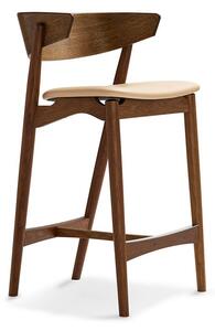 Sibast Furniture - Sibast No.7 Barstool - Barstol - Smoked Oak / Ultra Honey Leather - W54 x H100 x SH75 cm
