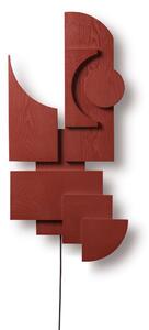 PLEASE WAIT to be SEATED - Totem Deco Lamp / By Tilde Grynnerup - Vägglampa - Basque Red - W38.6 x D9.3 x H81 cm