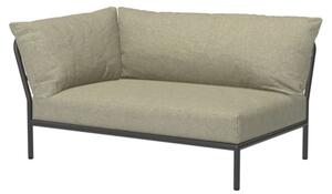 HOUE - LEVEL 2 / Left Corner - Trädgårdssoffa - Moss/Dark Grey - L139 x W92,5 x H68,5 x SH38 cm