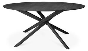 Ethnicraft - Mikado Round Dining Table Ø 150 - Oak Black - Matbord - Alain Van Havre - Svart - Trä