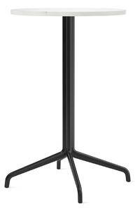 Audo Copenhagen - Harbour Column Counter Table 4-star - Black/Off White - Ø60 cm - Barbord - Norm Architects - Svart - Metall/Sten