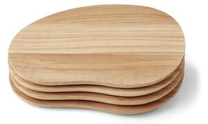Ferm Living - Cairn Butter Boards - Set Of 4 - Skärbräda - Set of 4 - Oak - B: 20.1 x H: 4 x D: 14.56 cm