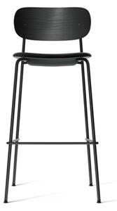 Audo Copenhagen - Co Bar Chair - Barstol - Black Steel / Black Oak / Dakar - H: 104,5 x SH: 75,5 x W: 50.9 x D: 49.7 cm