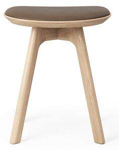 Brdr. Krüger - Pauline Barstool - Oak Clear Wax Oiled - Pall - Spectrum, Cinnamon Læder - 30146 - H45 cm L36 cm