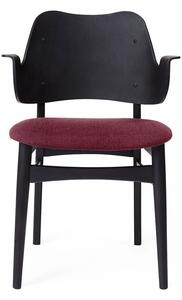 Warm Nordic - Gesture Chair / Black Lacquered Oak - Lounge stol - Vidar 693 (Bordeaux) - L58 x W54 x H80 cm