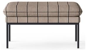 Ferm Living - Turn Pouf - Puff - Cashmere - Pasadena - Sand/Black - W80 x H42 x D80 cm