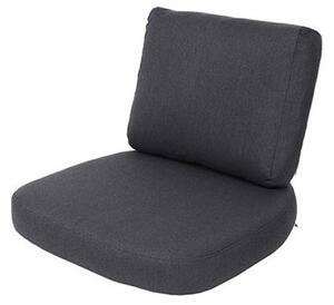 Cane-line - Sense/Moments Lounge Chair Cushion Set Indoor - Kuddar för utomhusbruk - Black - Cane-line Natté - B: 72 x D: 83 x H: 21 cm