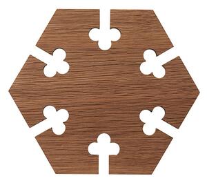 Warm Nordic - Gourmet Wood Trivet - Grytunderlägg - Hexagon - Oak - L15,5 x W17,8 x H1 cm