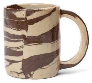 Ferm Living - Ryu Mug - Mugg - Tall - Sand/Brown - W7.7 x D12 x H9.5 cm