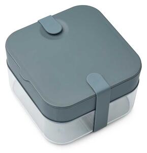 LIEWOOD - Amandine Bento Box - Matlåda för barn - Robots / Indigo blue - H9,5 x W15 x L15 cm