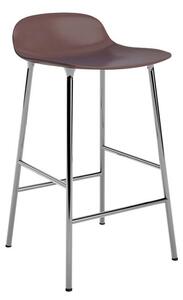 Normann Copenhagen - Form Barstool 65 cm Steel - Barstol - Brown / Chrome - H77 x W42,5 x D42,5 x SH65 cm