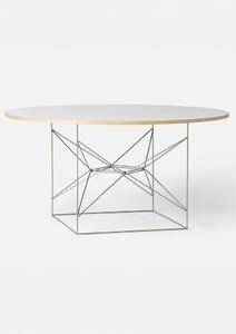 A. Petersen - Dining Table by Ole Schjøll - Matbord - black linoleum and white laminate - Ø145 x 72 cm