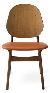 Warm Nordic - Noble Chair / Teak Oiled Oak - Matstol - Silk 0250 (Camel) - L48 x W55 x H85 cm