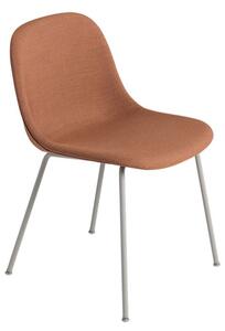 Muuto - Fiber Side Chair - Tube Base - Matstol - Remix 452/White - H77 x W49,5 x D53 x SH46 cm