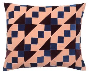 Christina Lundsteen - Addison Pillow - Kudde - Aubergine / Denim / Beige - 50 x 60 cm