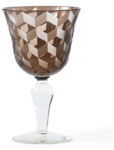 Polspotten - Block Wine Glasses - Vinglas - Brown - Ø10 x H17 cm - 250 ml