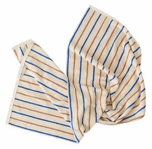 OYOY LIVING - Raita Towel - Handduk - Caramel / Optic Blue - X Large - H150 x W100 cm