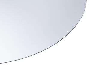 Väggspegel med LED Silver Ovan 60 x 80 cm Rektangulär Upplyst Anti Dimma System Beliani